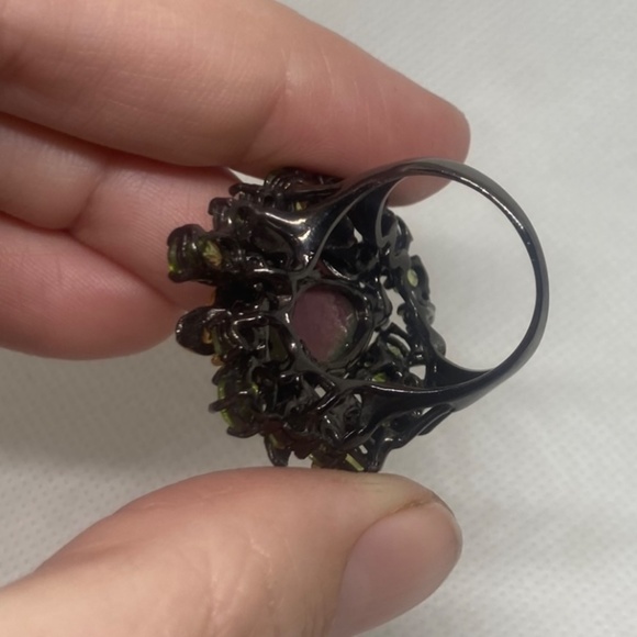 Watermelon Tourmaline Ring, Size 9 - Picture 4 of 12